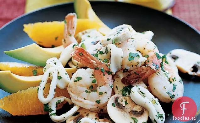 Seviche Cocinado al Instante con Champiñones y Aguacate