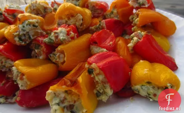 Pimientos Rellenos de Queso y Jamón