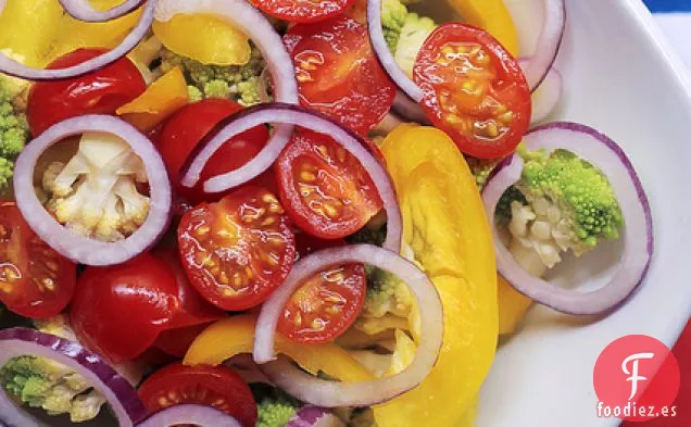 Coliflores, Pimiento Amarillo Y Tomates