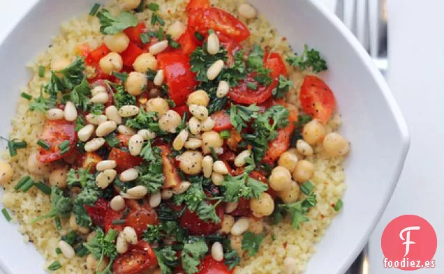 Pimiento Rojo, Garbanzos Y Tomates Cherry Cuscús