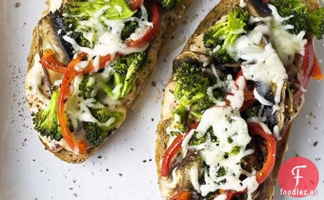 El Portobello, El Brócoli Y El Pimiento Rojo Se Derriten