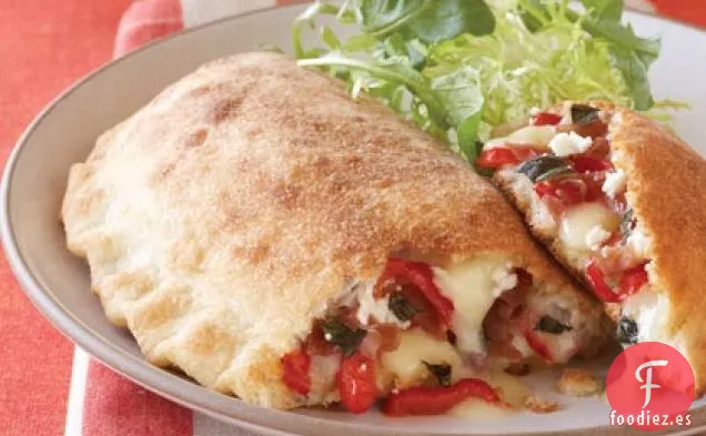 Calzones de Pimiento Rojo, Fontina y Jamón