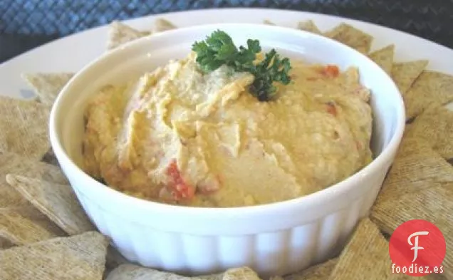 Hummus De Ajo Y Pimiento Rojo Asado