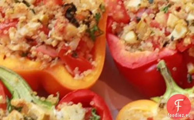 Pimientos Rojos Rellenos Vegetarianos