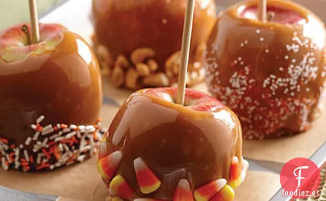 Manzanas Caramelizadas Dulces y Pegajosas