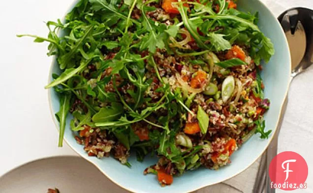 Ensalada de Arroz Rojo y Quinua con Naranja y Pistachos