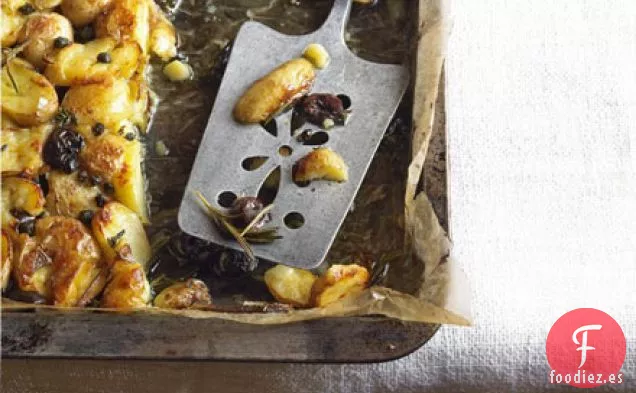 Horneado crujiente de patatas nuevas