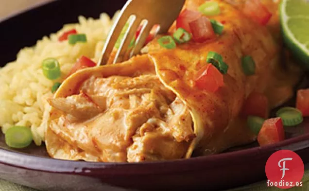 Enchiladas Fáciles de Pollo y Queso