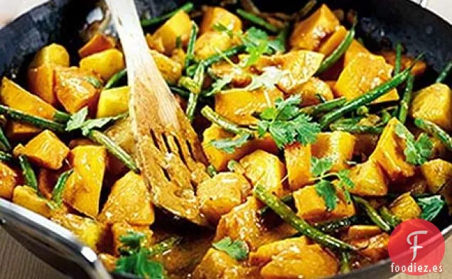 Curry de calabaza tailandesa y piña