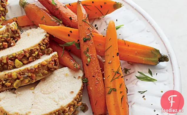 Zanahorias Pequeñas Asadas con Hierbas Cítricas