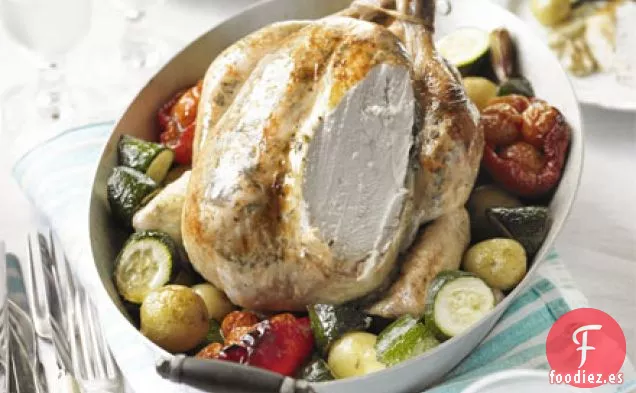 Vinagreta de pollo asado