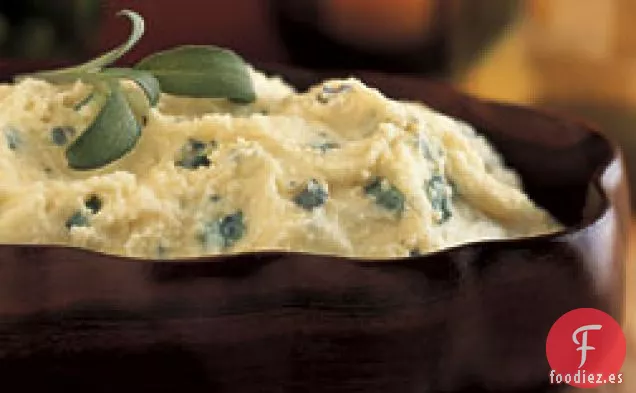 Puré de Patatas Cremoso con Queso de Cabra y Salvia Fresca