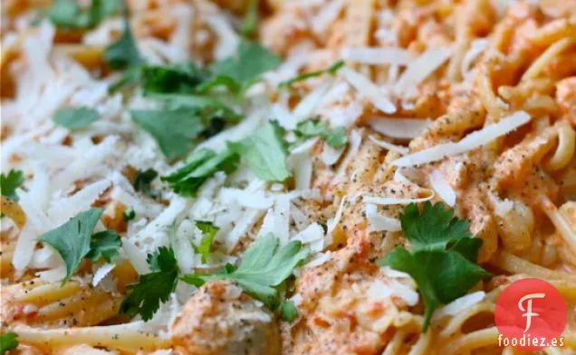 Pimiento Rojo Asado y Queso de Cabra Alfredo