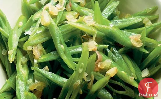 Judías verdes con mantequilla de chalota