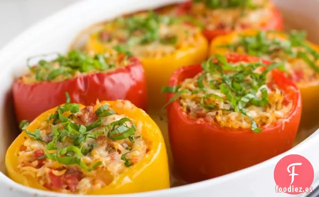 Pimientos rellenos de Orzo