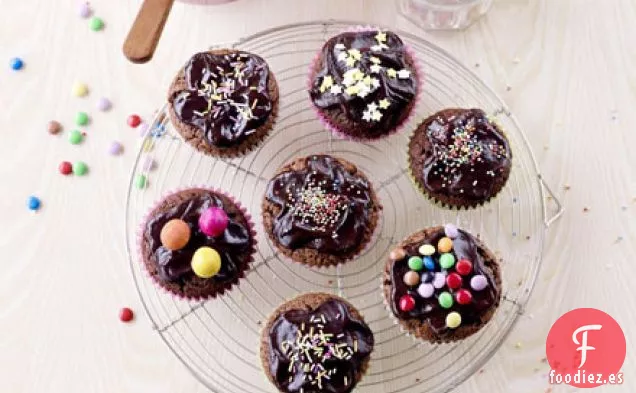 Cupcakes de chocolate con caramelo