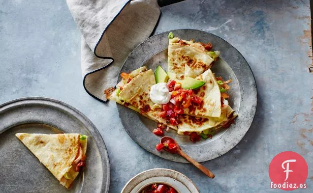 Quesadillas de Camarones y Tocino