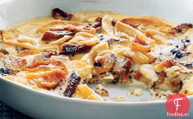 Budín de Pan con Pasas de Manzana