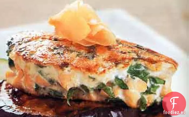 Hamburguesas de Salmón con Espinacas y Jengibre