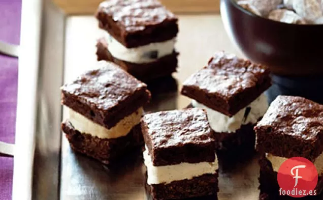 Mini wiches de Helado de Brownie
