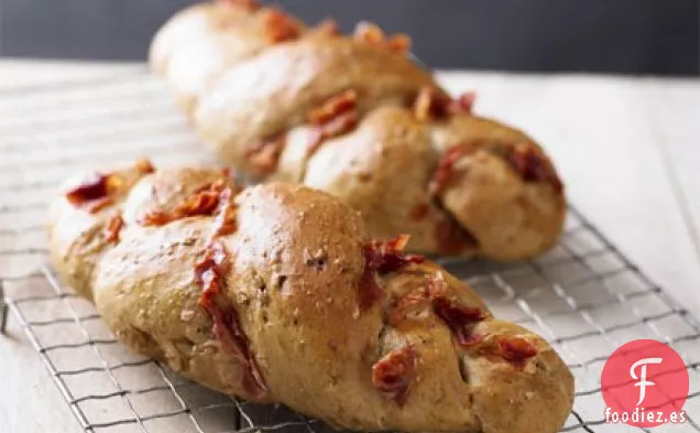 Trenza de ajo y jamón