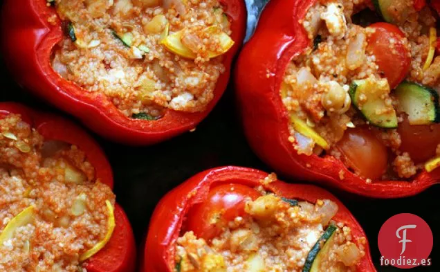 Cuscús Y Pimientos rellenos De queso Feta