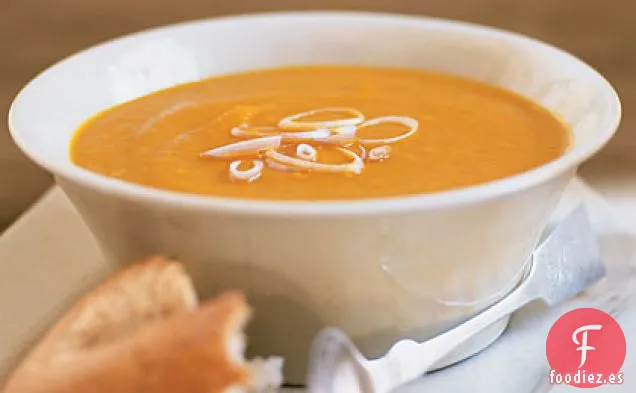Sopa de Zanahoria al Curry, Batata y Jengibre