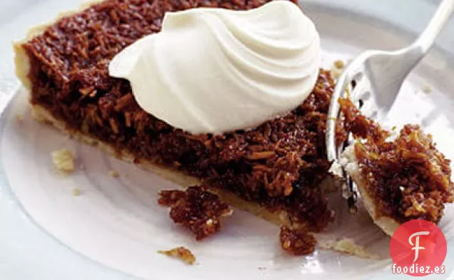 Tarta de melaza de ron y coco