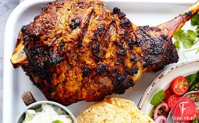 Cordero asado con especias