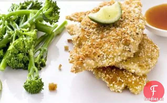 Pollo con sésamo y salsa de soja