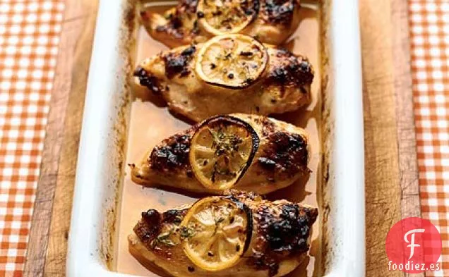 Pollo al limón pegajoso