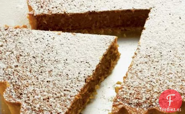 Tarta de coco, jarabe y lima
