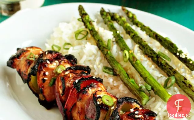 Brochetas de Pollo Asiáticas