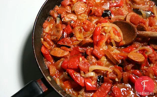 Salchichas Y Pimientos Fáciles