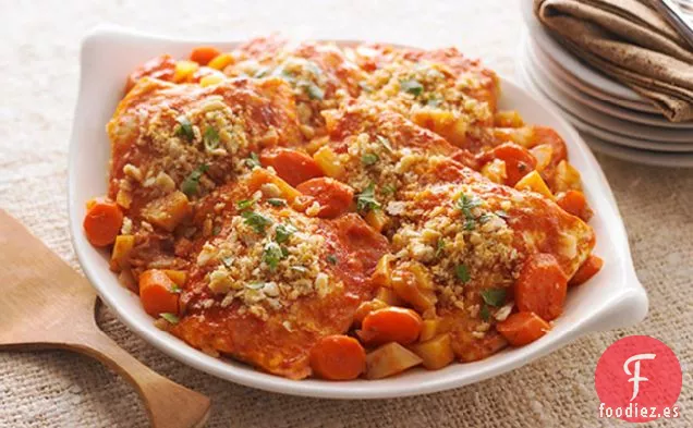 Sartén Picante de Verduras y Pescado