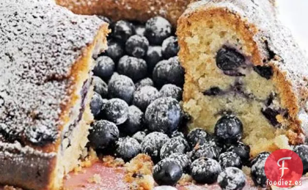 Pastel de arándanos y coco