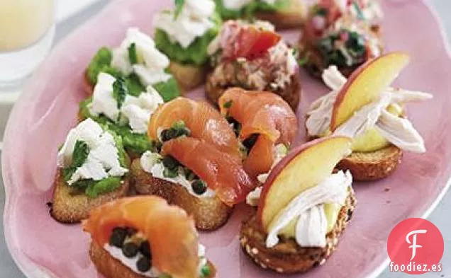 Crostini de salsa de cangrejo