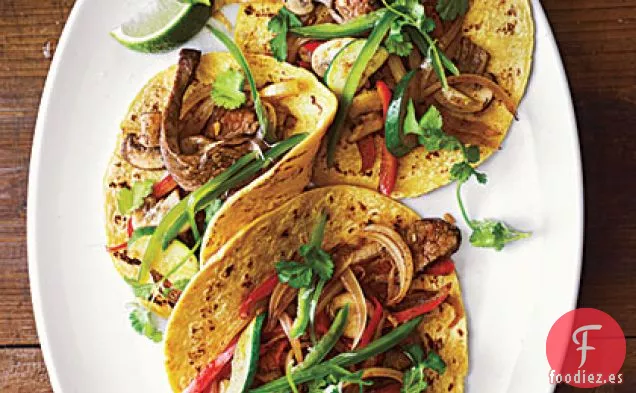 Fajitas de Verduras y Carne con Jalapeños
