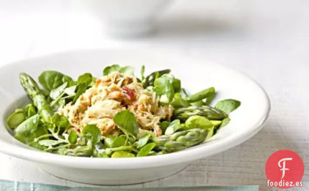 Ensalada de cangrejo y espárragos con crema de ensalada real