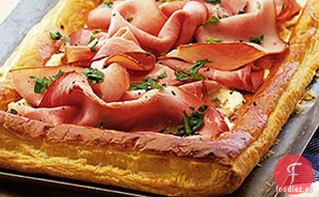 Tarta de jamón y crema fresca sin complicaciones