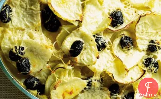 Gratinado de hinojo y aceituna negra