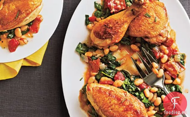 Pollo y Frijoles al Horno Toscano