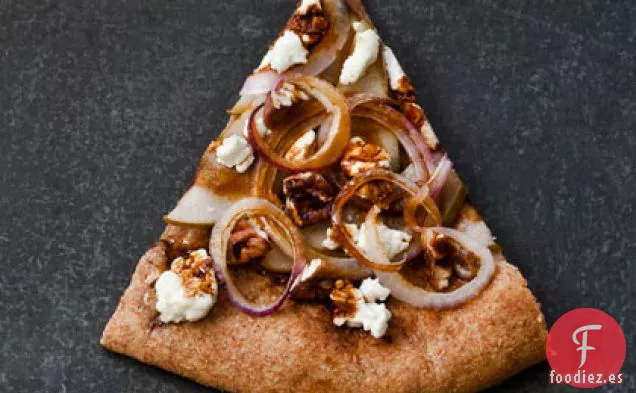 Pizza de Pera, Pacana y Queso de Cabra (Una Rebanada Dulce)