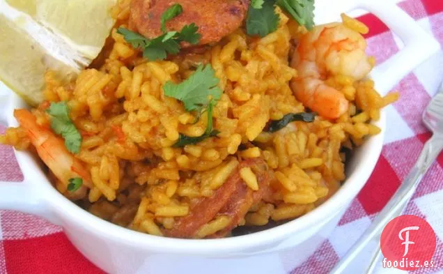 Arroz con Chorizo y Camarones