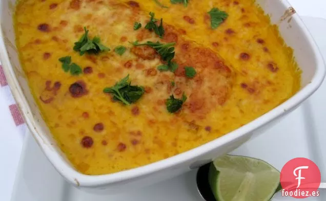 Cazuela de Pescado al Coco Gratinada (Cazuela de Pescado y Coco al Gratinado)