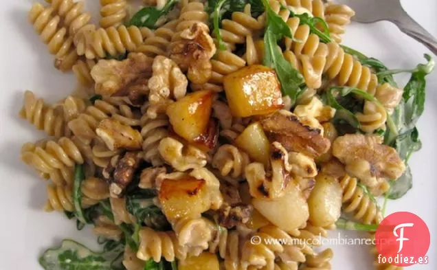 Pasta Integral con Peras, Nueces y Queso Gorgonzola
