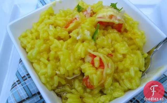 Risotto de Azafrán y Camarones