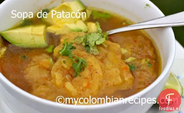 Sopa de Patacón (Sopa de Plátano Verde Frito)