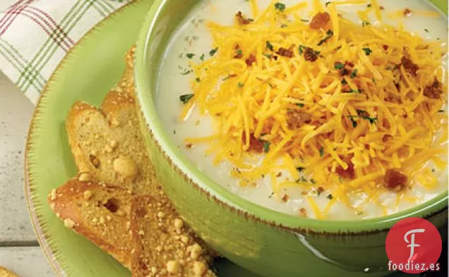 Sopa de Patata al Horno con Queso Cheddar