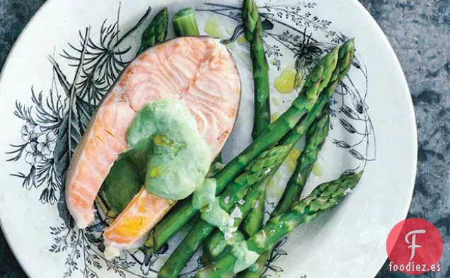 Acelga Ártica Escalfada con Mayonesa de Albahaca y Estragón